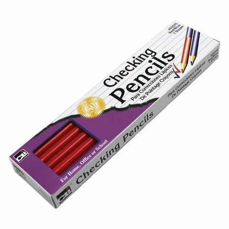 CHARLES LEONARD Checking Pencils Red & Blue Supplies Supplies Chl65045, 12PK CHL65045